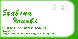 szabina monoki business card